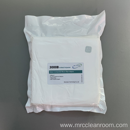3000B Soft Textured 180gsm Knitted Polyester Cleanroom Wipes